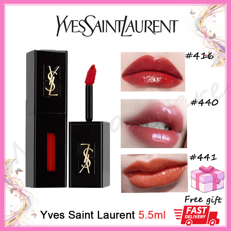 ดิวตี้ฟรี - จัดส่งรวดเร็ว Yves Saint Laurent Black Tube Lip Glaze #440 #441 #416 5.5ml ลิปสติก ลิปเคลือบ