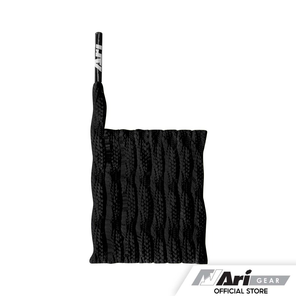 ARI TWIST SHOELACES - BLACK เชือกรองเท้า อาริ TWIST สีดำ