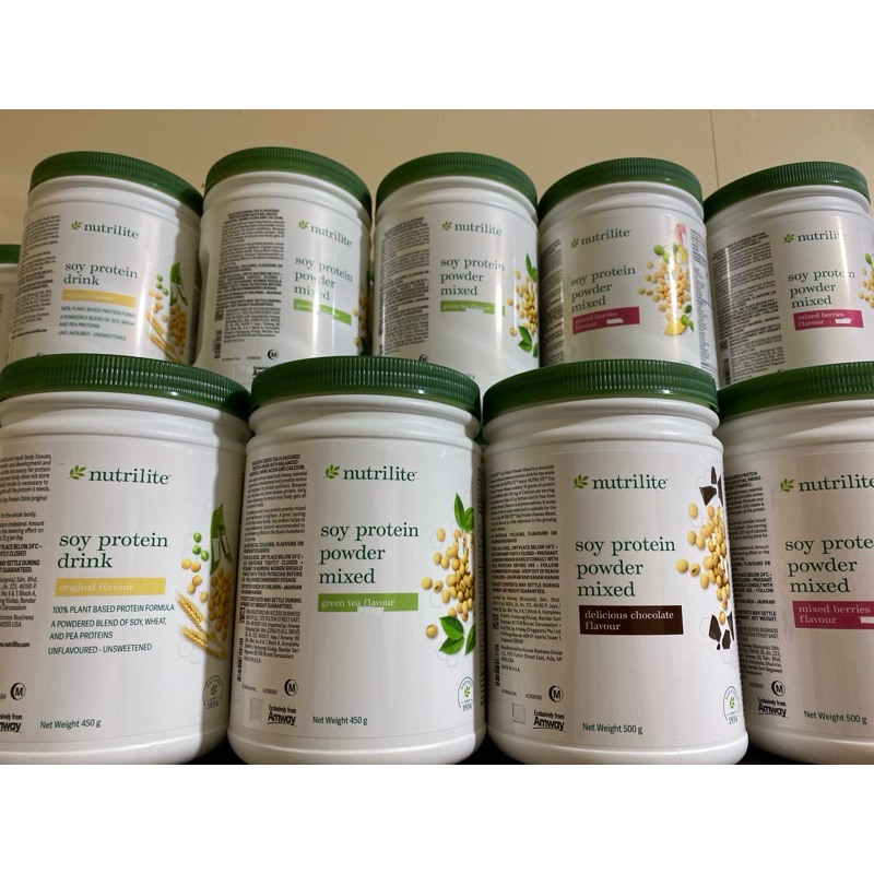 500g นิวทรีไลท์ออลแพลนท์โปรตีน Nutrilite Protein soy plant Amway Dink Powder Mixed/450g Green Tea