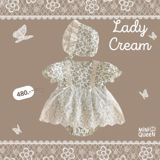 ชุดเด็กอ่อน ชุดบอดี้สูทเด็กอ่อน MiniQueen รุ่น Lady Cream (BDS00195)