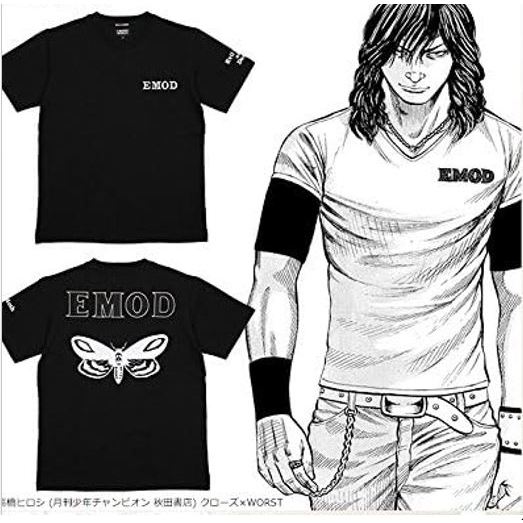 เสื้อยืดการ์ตูนอีกาcrowsEMODเสื้อคนอ้วนไซด์ใหญ่4xl