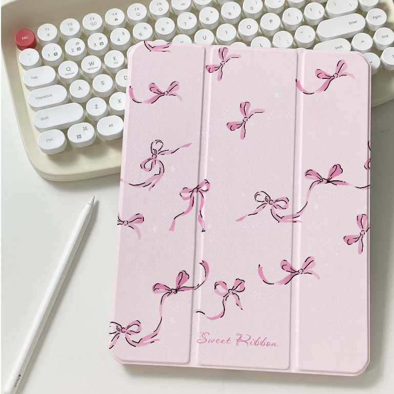 24ชั่วโมง เคสไอแพด Air5 MINI7 Beautiful bowknot เคสiPad Gen8 Case iPad ใส่ปากกาได Air6 pro11 2024