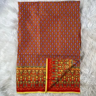 ผ้าถุง ผ้านิ่ม ผ้าคอตตอน กระโปรง เย็บแล้ว 2เมตร สีไม่ตก ผ้านิ่มใส่สบาย