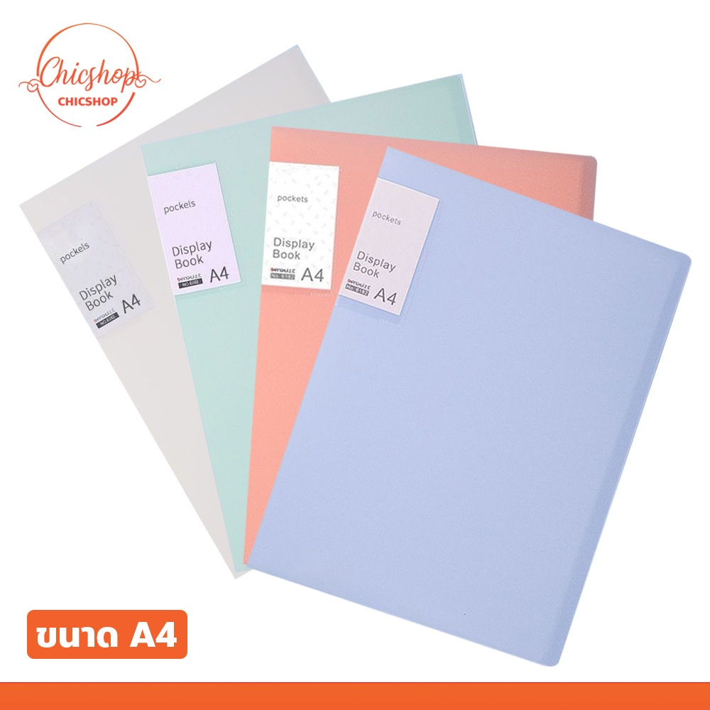 chishop แฟ้มใส่เอกสาร ขนาด A4 อเนกประสงค์ สําหรับสํานักงาน โรงเรียน แฟ้มโชว์เอกสาร 20 30 40 60 ซอง