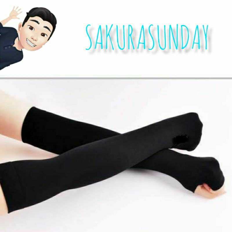 [พร้อมส่ง] ปลอกแขน ผ้ายืด แบบคลุมมือ Socksy เนื้อบางเบา กันuv