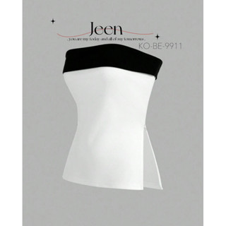 Jeen 🤍🖤 เกาะอกผ่าข้าง สีเบสิค ผ้าหนานุ่ม 🖤 พร้อมส่ง 🇹🇭