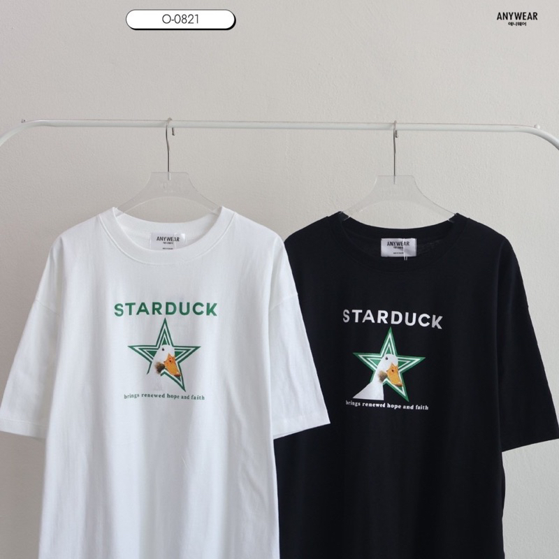เสื้อยืด Oversize STARDUCK by AnyWear ผ้าCotton100% ผ้านุ่ม ทรงเกาหลี ใส่สบาย
