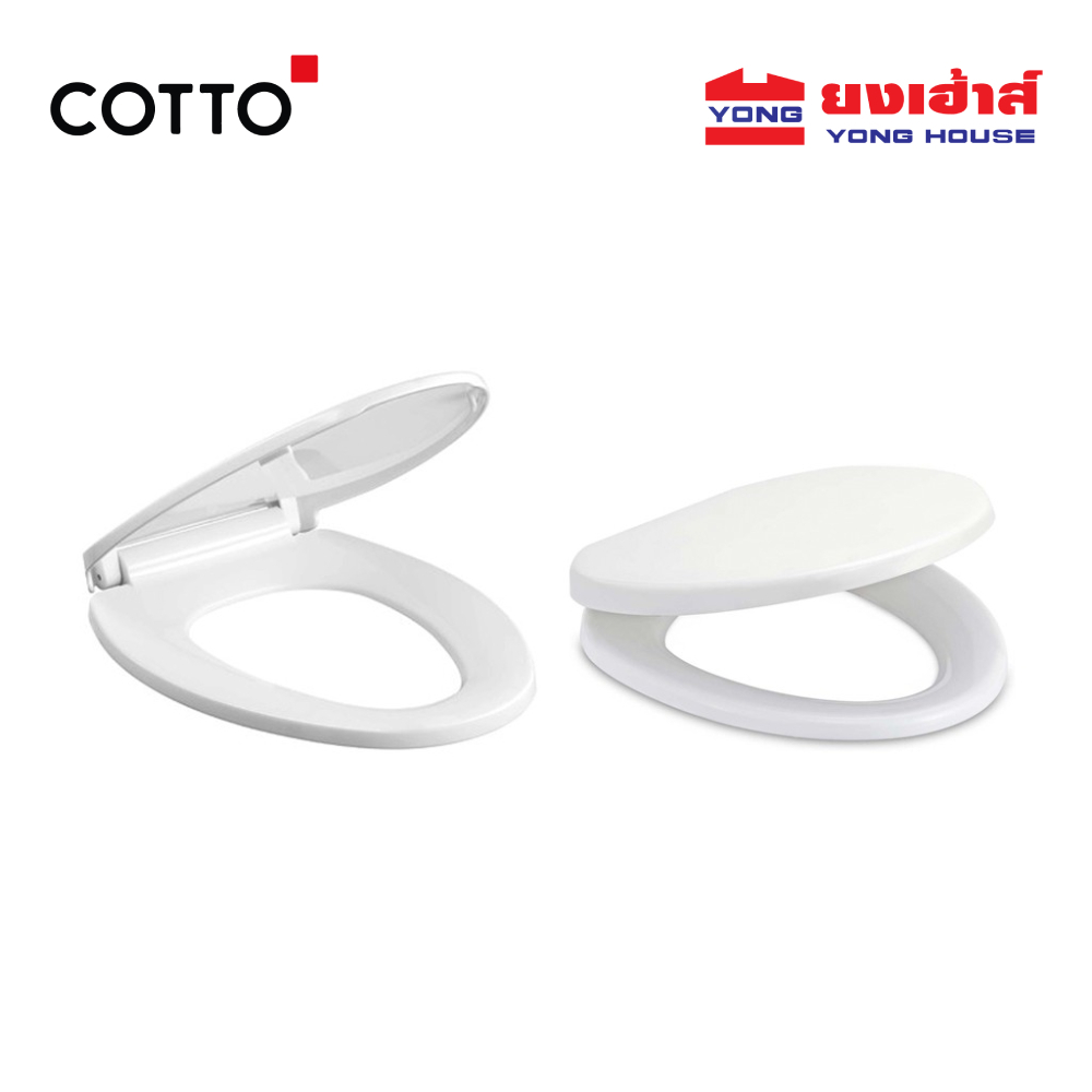COTTO ฝารองนั่งกันการกระแทก Soft Close ฝารองนั่ง รุ่น C90055(HM) เซมิอีลองเกต รุ่น C91251