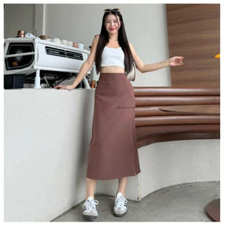 กระโปรงยาวผ่าข้างS-XLทรงสวยเข้ารูปน่ารักมาก