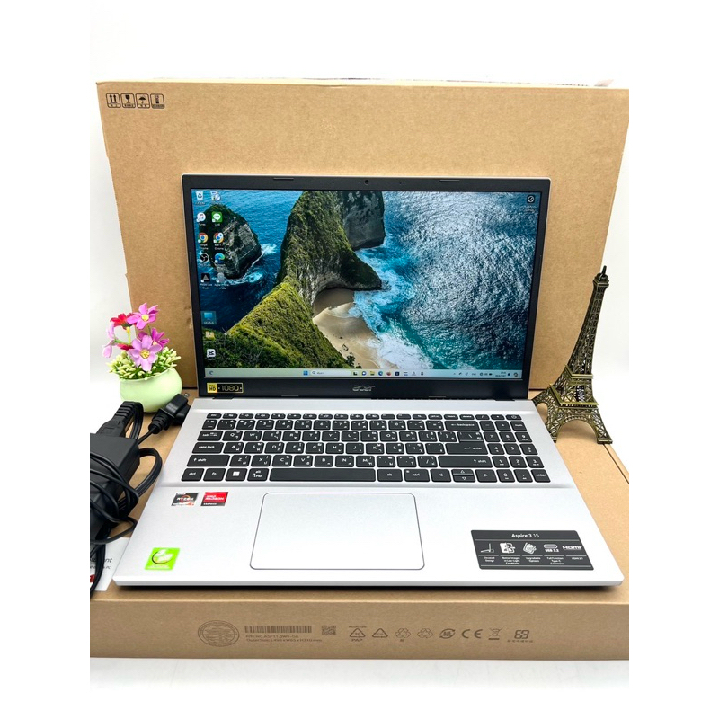 โน๊ตบุ๊ค Acer Aspire 3 CPU AMD Ryzen R7-5700U รุ่น A315-44P-R11P ประกันถึง 2025