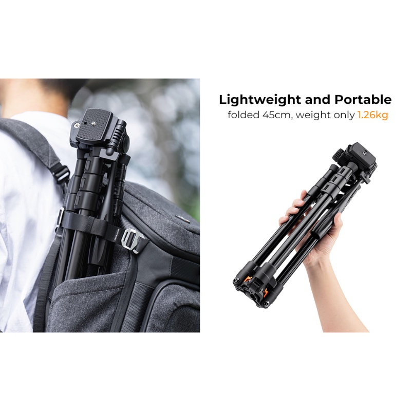 ขาตั้งกล้อง K&F K234A0+Video Head Lightweight with Holder Clip Release Plate (KF09.115)