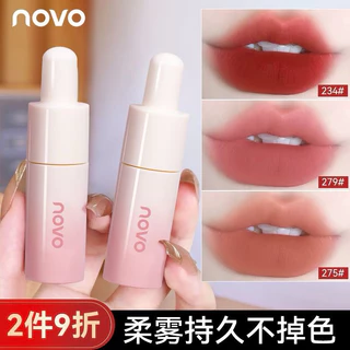 6038 (ใหม่/แท้) NOVO ลิปจุ่ม ลิปกลอส เนื้อกำมะหยี่ เวลเวทแมท ติดทน กันน้ำ