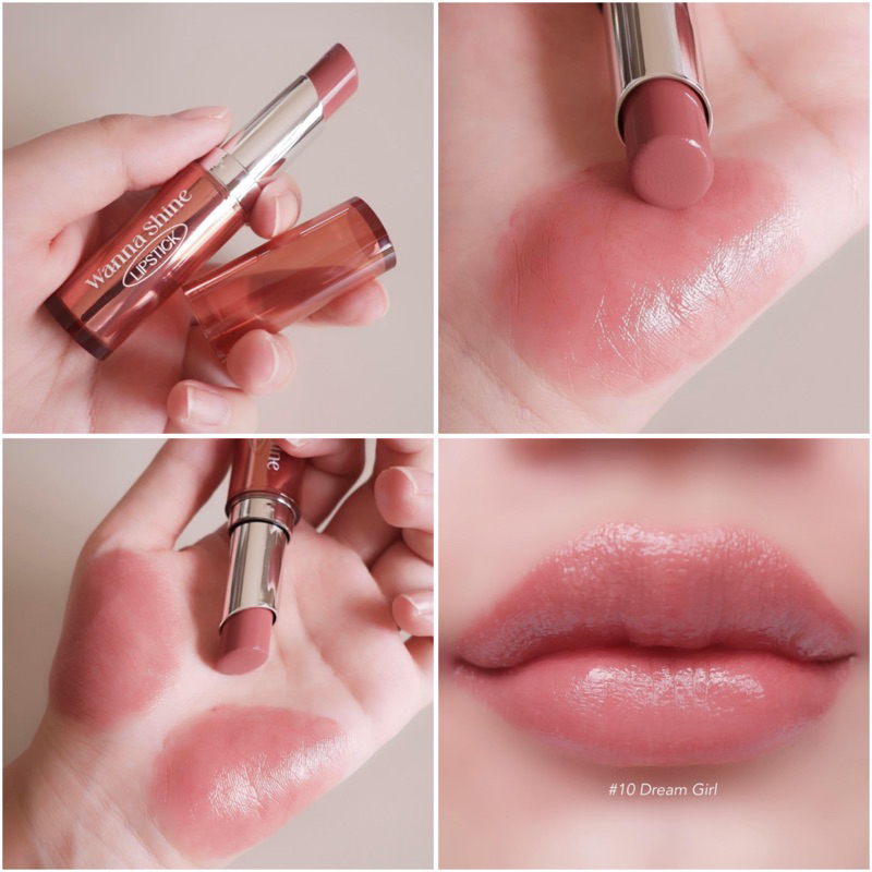 ลิป Cathy Doll สีเบอร์ 10 ชมพูชมใจ สีใหม่ สวยแบบละมุน ปากสวยสุขภาพดี Cool Tone หน่อยๆ ทาแล้วดูเด็ก ปากใสๆ น่าจุ๊บมาก