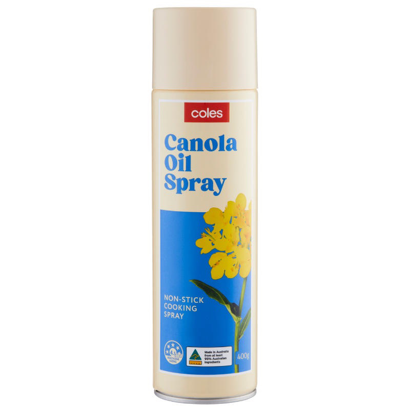 coles Canola Oil Spray โคลส์ น้ำมันเรพซีด แบบสเปรย์ ปริมาตรสุทธิ 400 กรัม