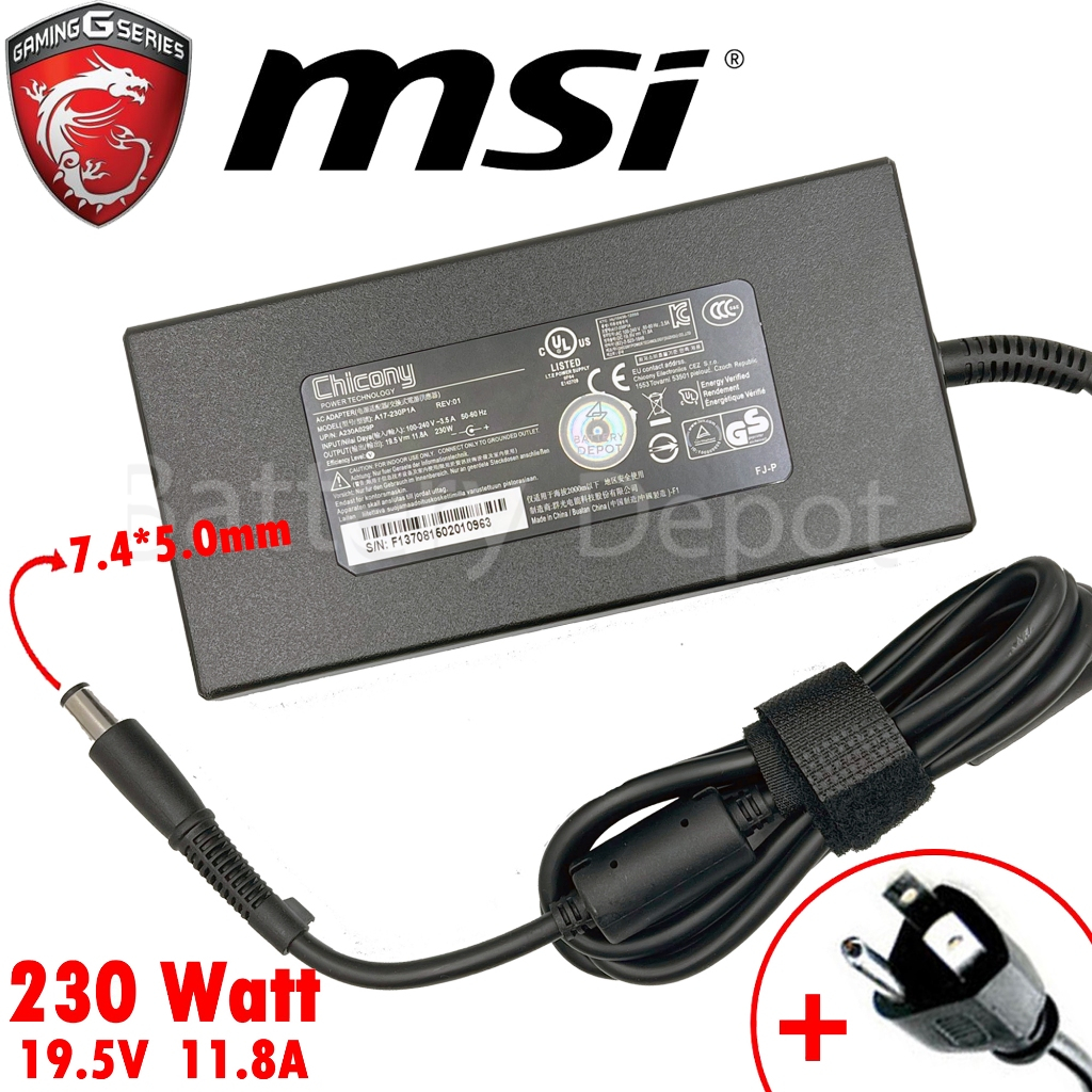 MSI Adapter ของแท้ MSI GE75 Raider 8RF / MSI GP65 Leopard 10SFK / MSI GT72VR 6RD Dominator GT72S 230