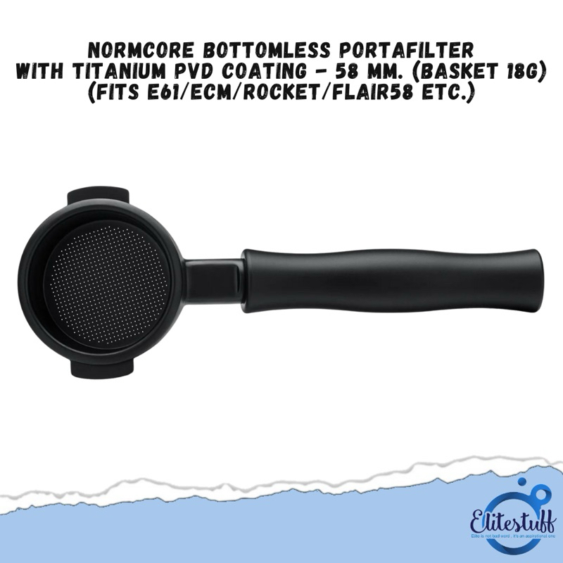 Normcore Bottomless Portafilter - ก้านชงเคลือบ PVD ไทเทเนียม ขนาด 58 มม.