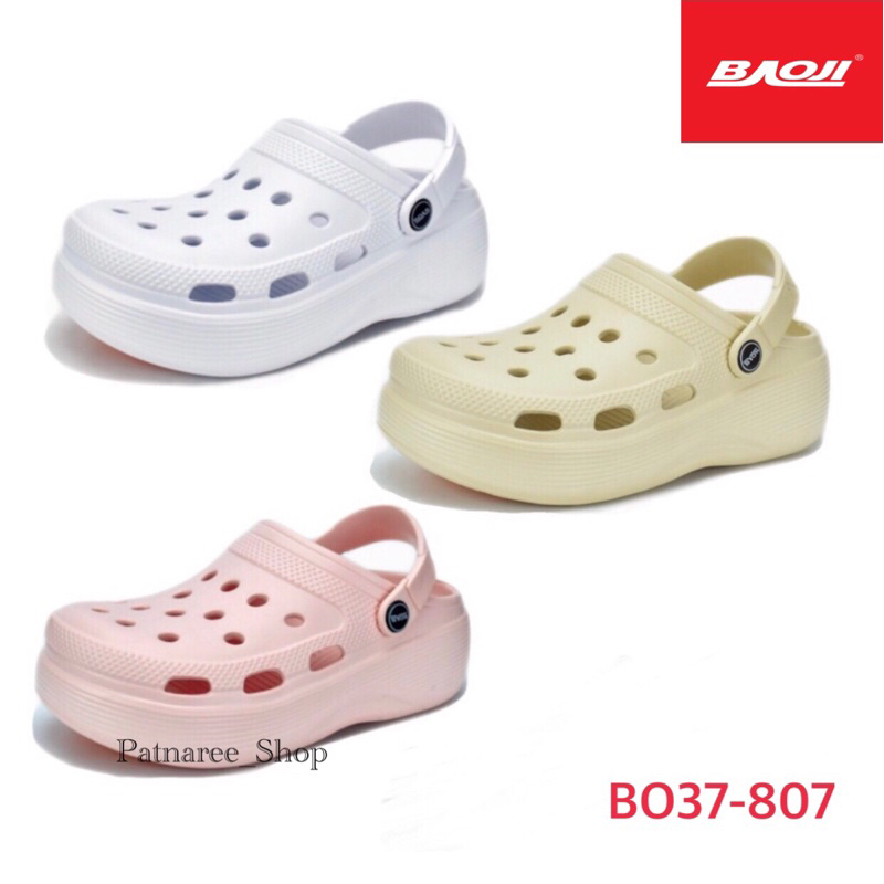 ⭐️พร้อมส่ง⭐️Baoji รุ่น BO37-807 ของแท้💯%รองเท้าแตะหัวโตผู้หญิง Size 36-41