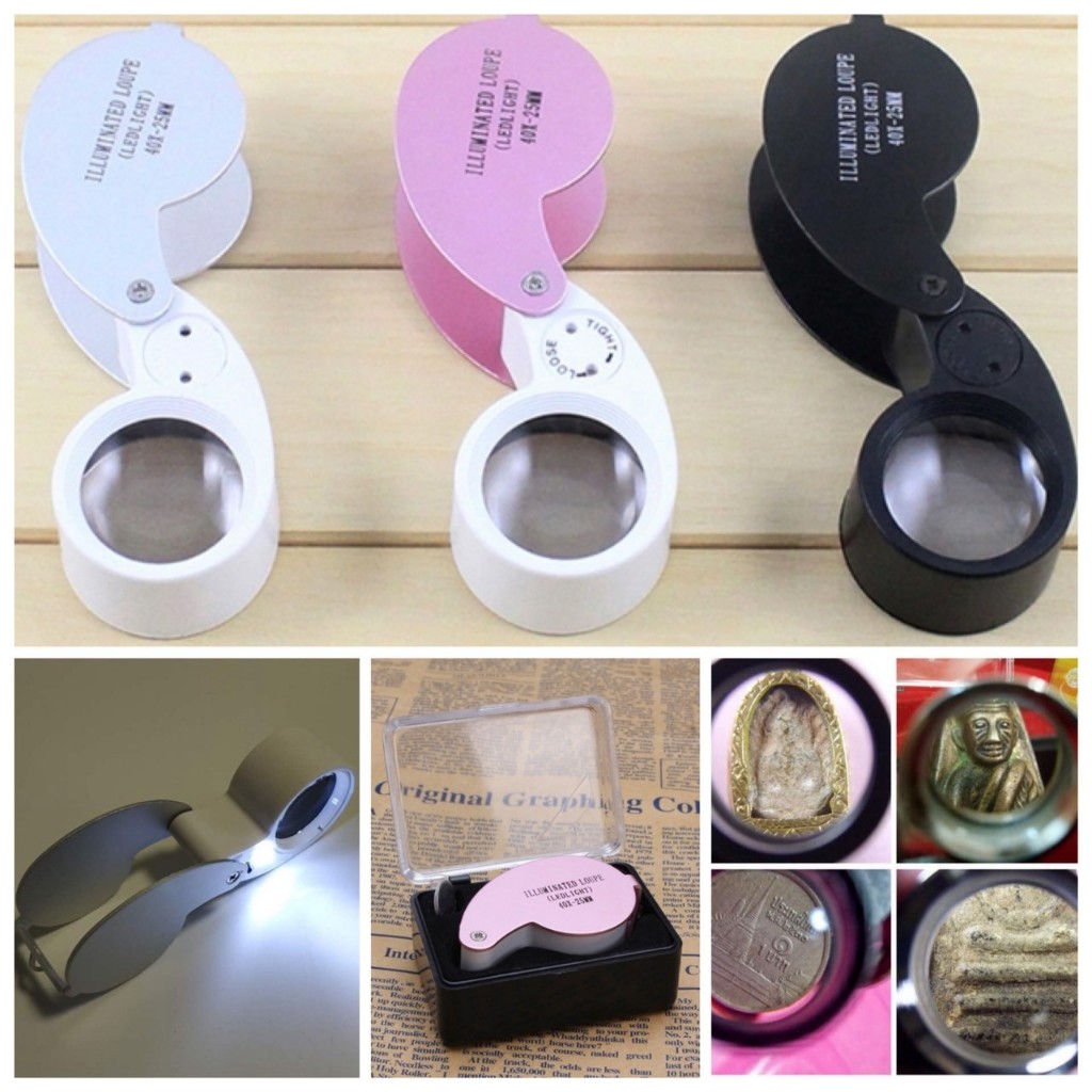 🌈 แว่นส่องพระ LED มีไฟ แว่นขยาย ส่องพระ 40X-25MM กล้องส่องพระ พับได้ แว่นคนแก่ อ่านหนังสือ พกพา มีความชัดเจนสูง 🌈