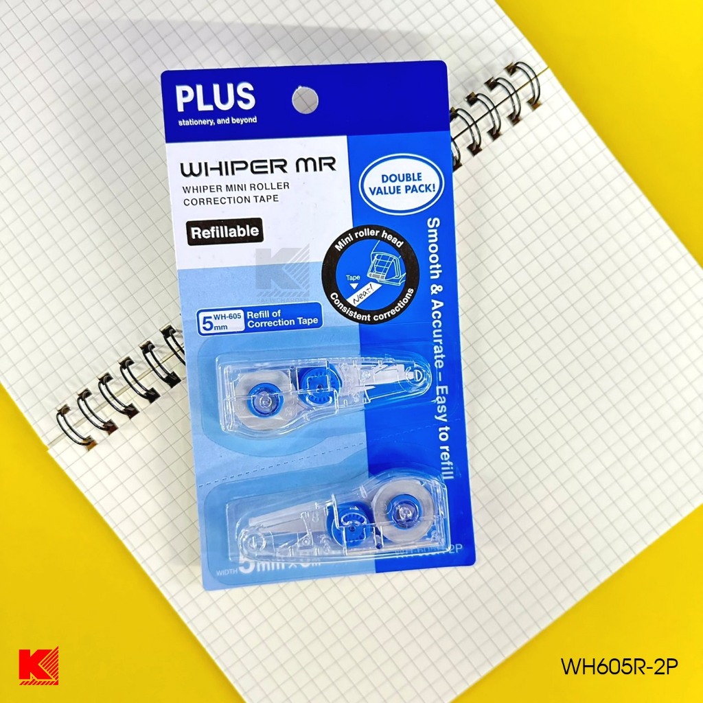 รีฟิว เทปลบคำผิด PLUS รุ่น WH-605R-2P