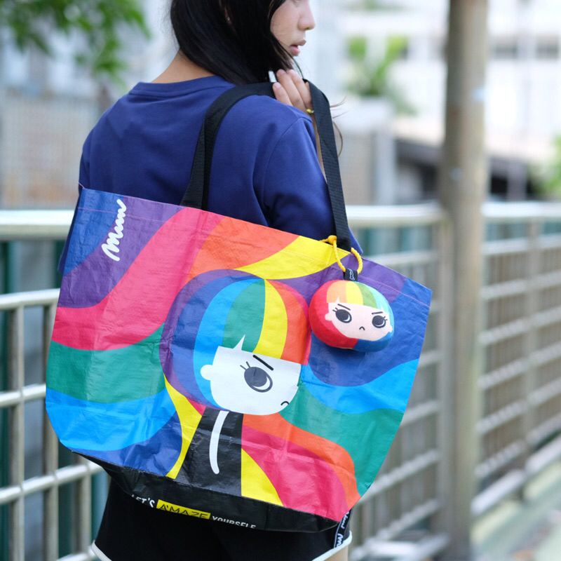 Mimi Big Bag กระเป๋าช้อปปิ้ง เบา สบาย พกพาง่าย จุของได้เยอะ (A9X1PI)