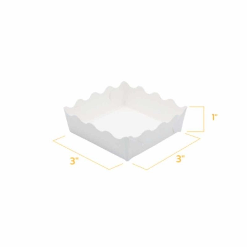 Utray ถาดขนม ขนาด 3×3 นิ้ว DW302-3 สีขาว (100ใบ) ราคา ถูกที่สุด ดีลบีเคเค แกลเลอรีภาพที่ 2