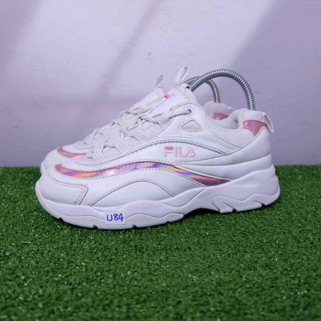 (38.5/24 cm) Fila Ray Disruptor Sneakers ฟีล่ามือ2ของแท้💯 รองเท้าผ้าใบเกาหลีผู้หญิง