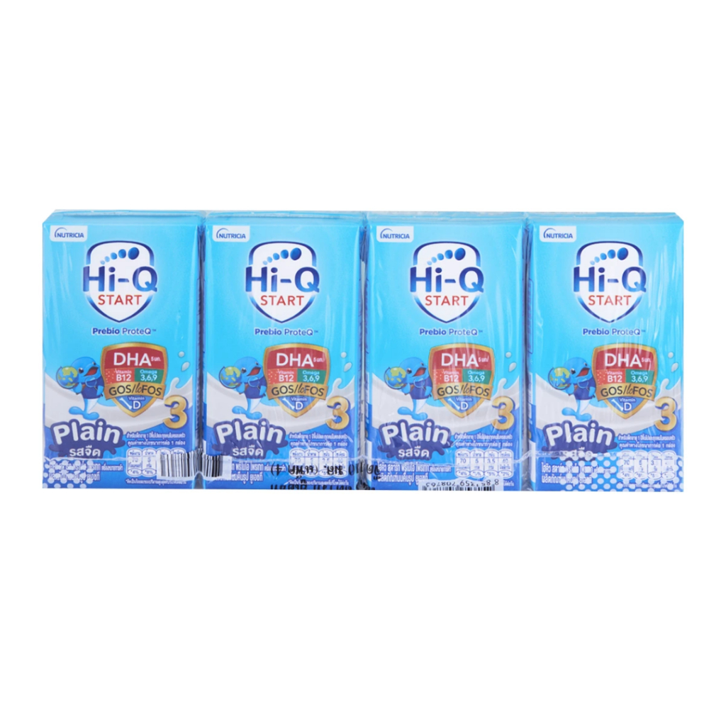 UHT ไฮคิวสูตร 3 สตาร์ท รสจืด 110 มล. แพ็ค 4 กล่อง