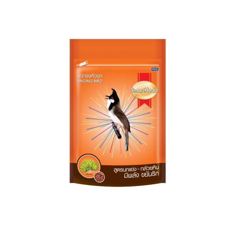 SmartHeart อาหารนกกรงหัวจุก สูตรนกแข่ง - กล้วยหิน 100 g.(1pcs)