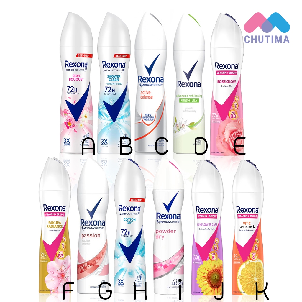 เรโซนา สเปรย์ลดเหงื่อ ระงับกลิ่นกาย 135/150 มล. Rexona 135/150 ml.