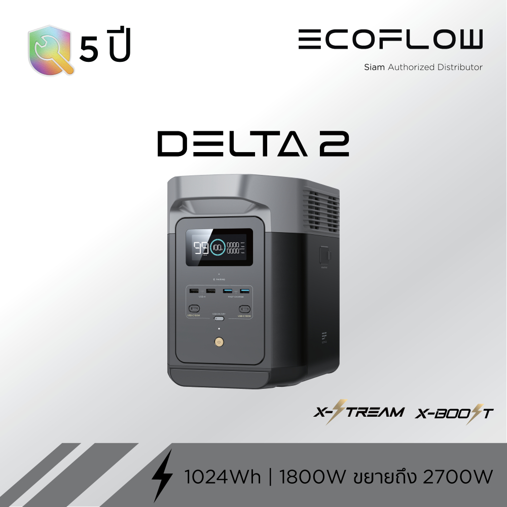 ECOFLOW DELTA 2 POWER STATION แบตเตอรี่สำรองไฟจ่ายไฟบ้าน