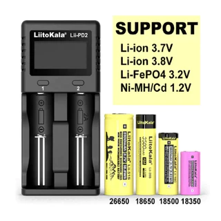 ที่ชาร์จถ่าน ที่ชาร์จ เครื่องชาร์จถ่าน LiitoKala Lii-PD2 รองรับ 26650 21700 20700 18650 18490 18350 AA AAA - Battery Cha