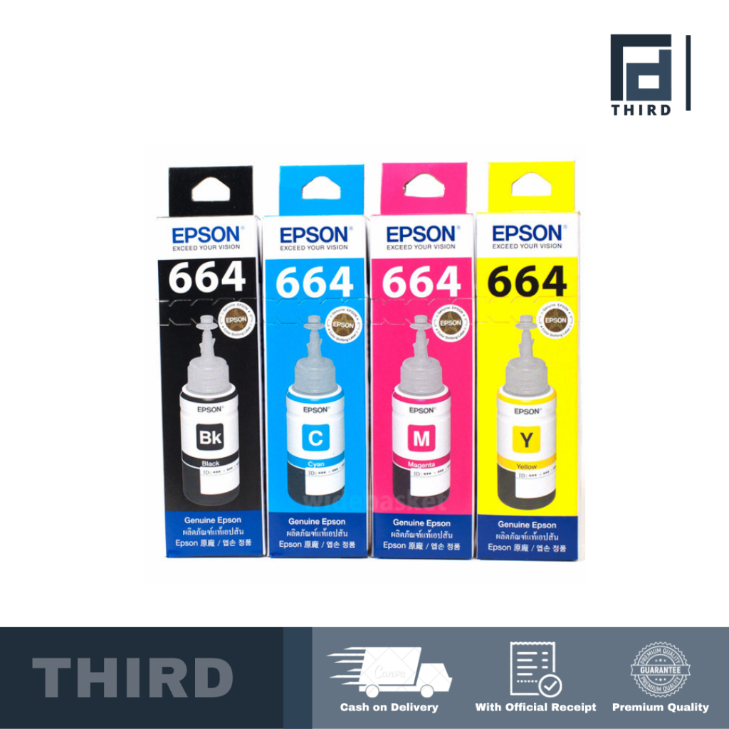 ขวดหมึกสำหรับ Epson 664 T664 หมึก CMYK ขนาด 70 มล.