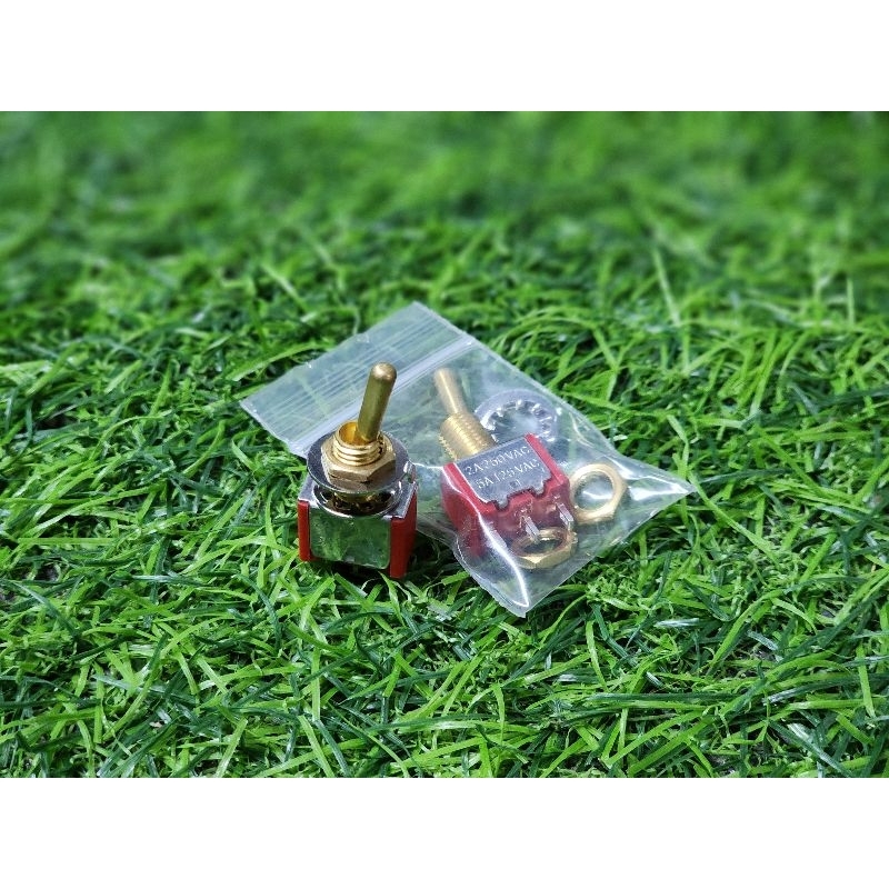 สวิตช์​ทอง (ตัวเล็ก 6มิล) อย่างดี สีทอง​ ON-OFF โลหะ​ ใช้งานได้ทน​ สวิตช์​ สวิทช์ไฟ​ สวิตช์ไฟ​ 1ชุด( สีทอง6mm.) - รูปที่ 4