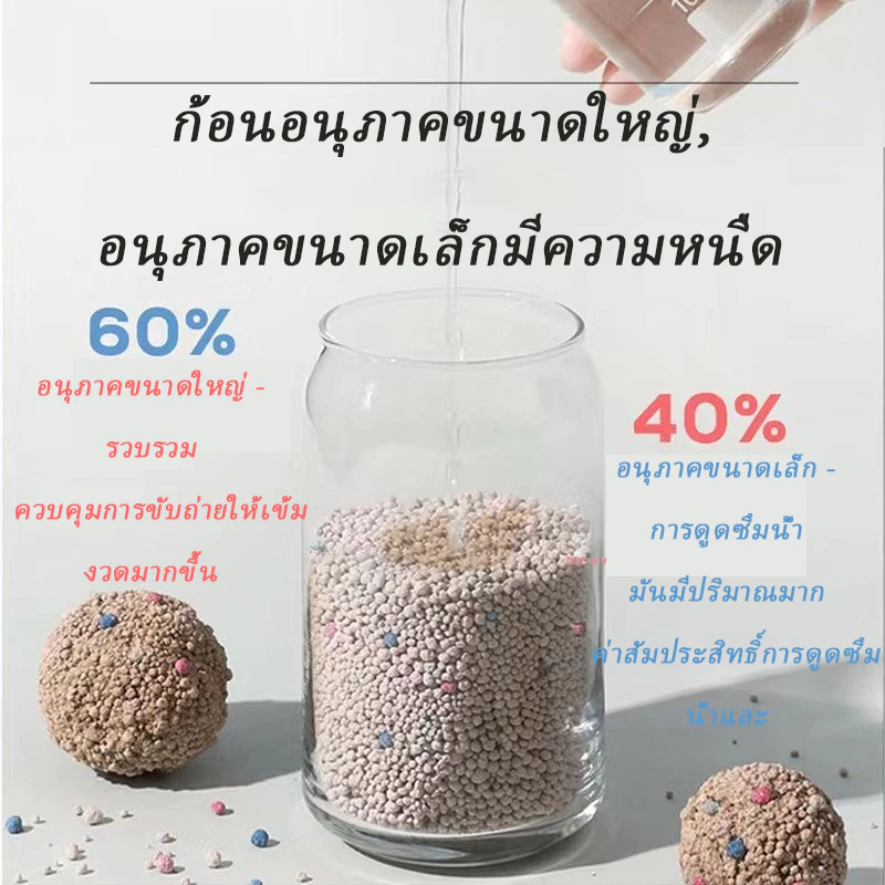 ทรายแมว ครอกแมวเบนโทไนท์ มี 6 กลิ่นให้เลือก พลังฆ่ากลิ่นที่เหนือกว่า การดูดซับที่แข็งแกร่ง 6L/2KG thumbnail 5