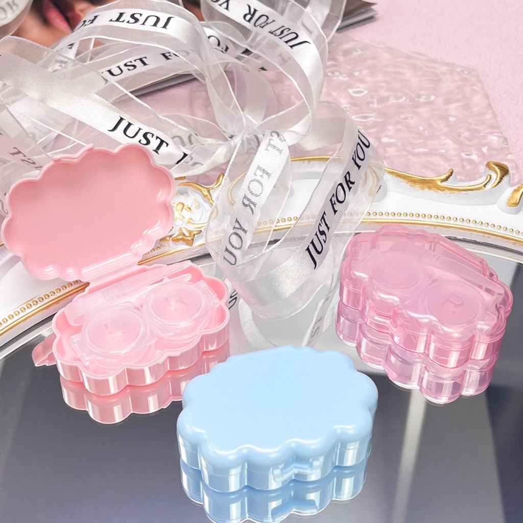 2ชิ้นลด10บาท Sweet bubbles กล่องใส่คอนแทคเลนส์ ข้างในมีตลับและที่คีบ Contact Lens Case