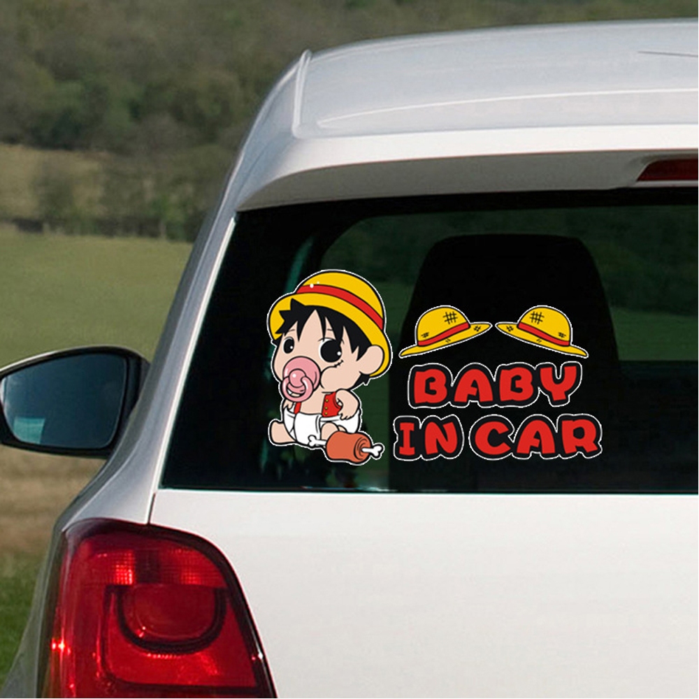 สติ๊กเกอร์ในรถมีเด็ก 🔥 BABY IN CAR 🔥สติ๊กเกอร์ baby in car มีเด็กในรถ  child in car ขนาด 19 x 11 cm.