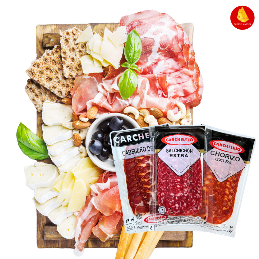 Premium Cold Cuts Spain Iberico, Serrano Chorizo Salami Ham Slice 90g โชริโซ่ ซาลามี่ สเปนพรีเมียม หอมกลิ่นเครื่องเทศ