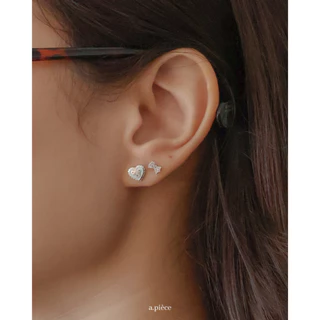 A.piece จิวแสตนเลส [surgical steel] Lovely teddy piercing (ราคาต่อข้าง)