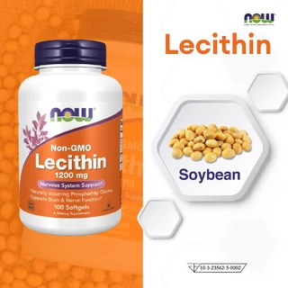 Now Foods Lecithin, Sunflower Lecithin, 1200 mg 100/200 Softgels นาวฟู้ดส์ เลซิติน 1200 มิลลิกรัม