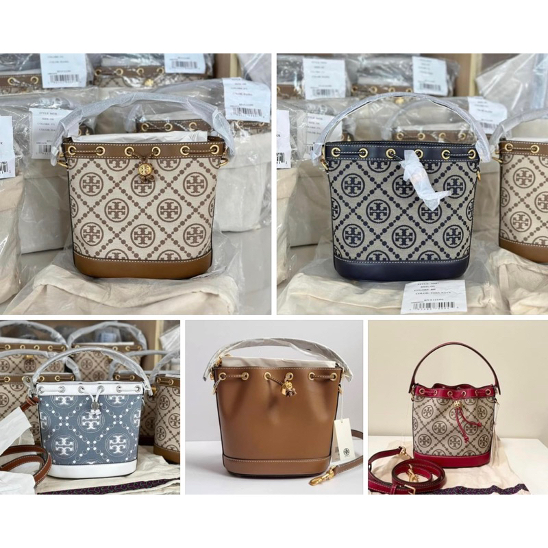TORY BURCH MONOGRAM JACQUARD BUCKET BAG Toryburch 79487 80504 146294