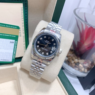สำหรับผู้หญิง✅CC นาฬิกาRoléx Datejust หลักเพชร สีดำ ขนาด31mm…