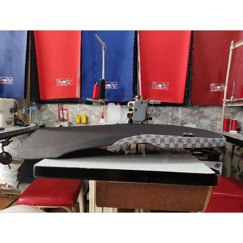 เบาะปาดหลีด125ปาดตอนเดียวหัวสูง7นิ้วหนังเรดเดอร์ดำตัดลายเเฟชั่น - รูปที่ 7