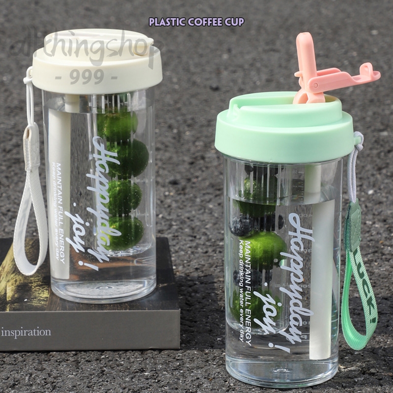 นักเรียนกีฬาถ้วยดื่ม thermos กระติก 600 มล ถ้วยฟางฤดูร้อนความจุสูงถ้วยน้ำหญิง ถ้วยชาแยกน้ำชาที่ถอดออกได้ B0128/B0129