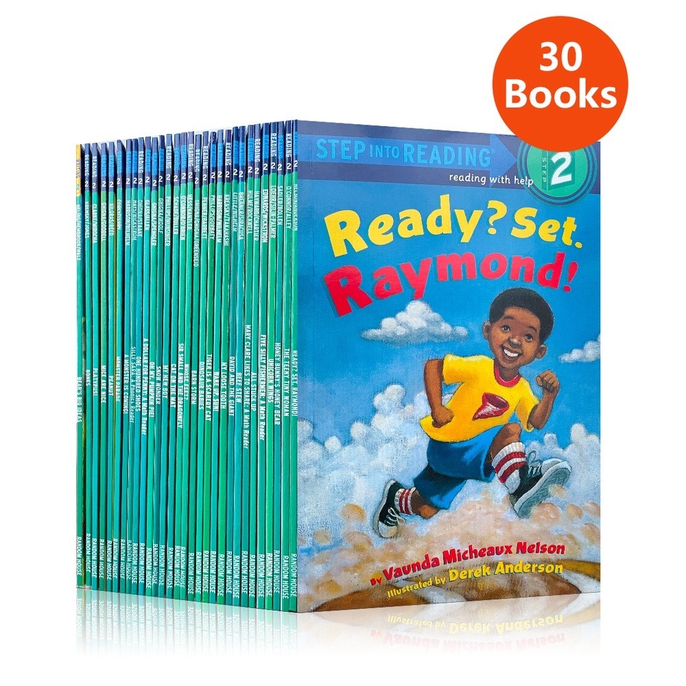 30 Books/set Step Into Reading Level 2 Helping Child To Reading Comprehension Story Books English Picture Book for Kids