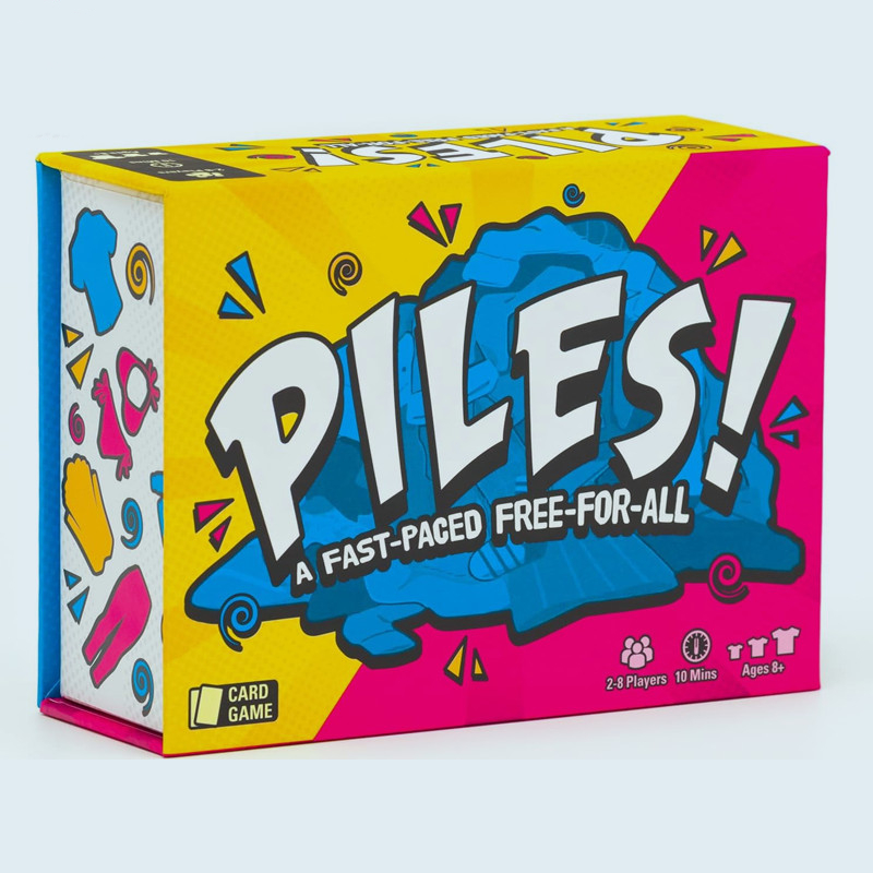 Piles - Fast-Paced, Board Friendly Spot Card Game for Kids & Adults, 2-8 Players
