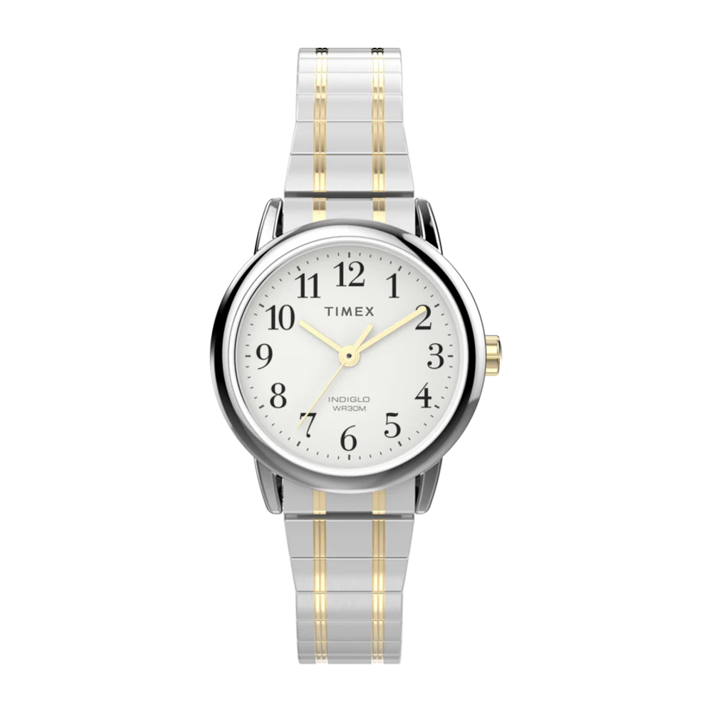 Timex TW2W52500 Easy Reader 25mm Stainless Steel Expansion Band Watch นาฬิกา นาฬิกาข้อมือ นาฬิกาข้อมือผู้หญิง