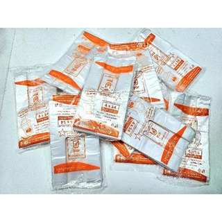 ถุงหูหิ้วใส่แก้วHD (ตราดีที่หนึ่ง👍🏻) 100ใบ 4x14(10ห่อ)