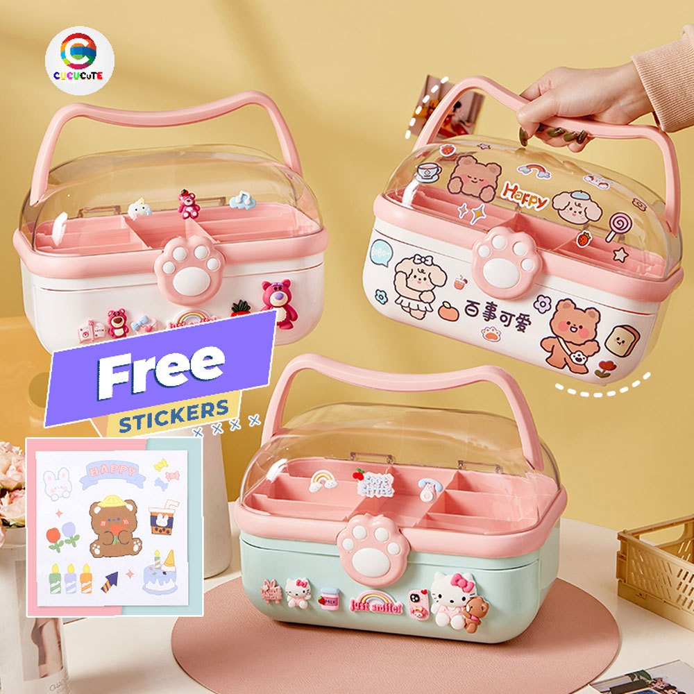 ฟรีสติ๊กเกอร์ กล่องยา กล่องเก็บยาสามัญประจำบ้าน กล่องเก็บของอเนกประสงค์ สุดน่ารัก