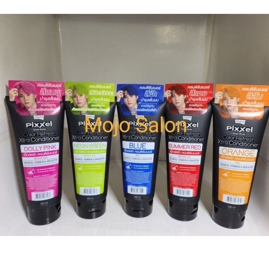 Lolane Pixxel Color Refresh Xtra Conditioner 200ml. โลเเลน เอ็กซ์ตร้า คอนดิชั่นเนอร์ แว็กซ์สี บำรุงเส้นผม ทำสีผม