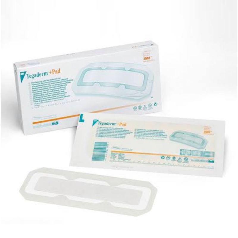 แท้ 💯 3M Tegaderm +Pad 1 ชิ้น รุ่น3589/3590/3591 แผ่นฟิล์มใสปิดแผลกันน้ำพร้อมผ้าก็อซ